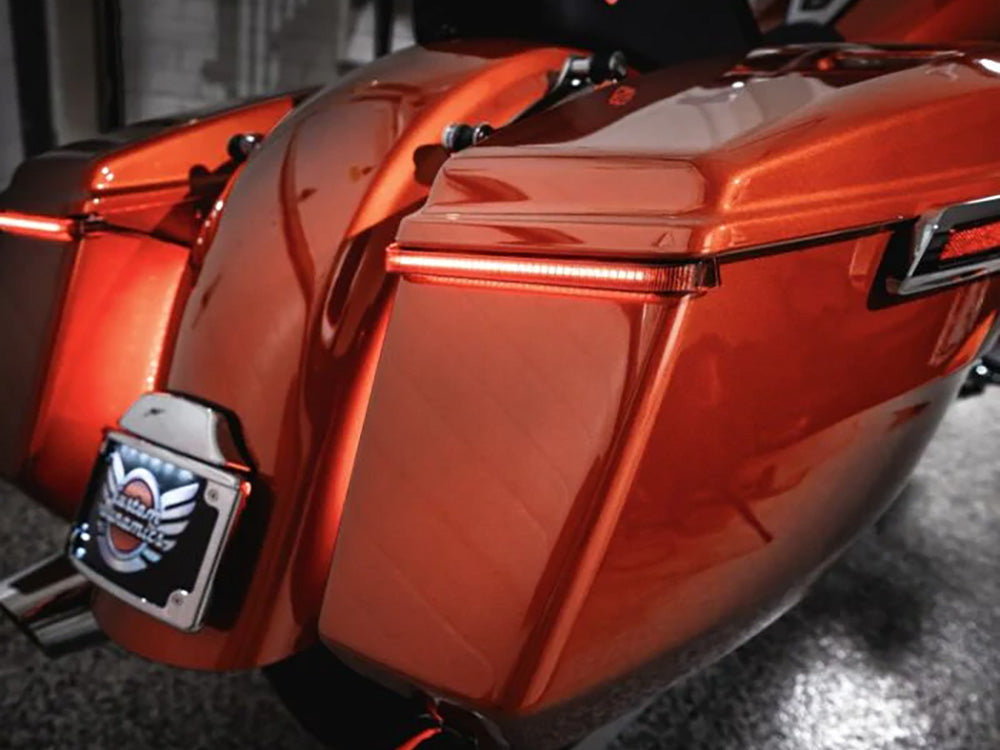 Custom Dynamics CD-CDLPDC2026S Sequential Low Profile Bagz Saddlebag Lights w/Red Run/Brake Amber Turn & Smoke Lens for Harley-Davidson Touring 26-Up