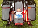 Custom Dynamics CD-CDLPDCBCM4S Sequential Low Profile Bagz Saddlebag Lights w/Red Run/Brake/Amber Turn & Smoke Lens for CVO Touring 14-Up