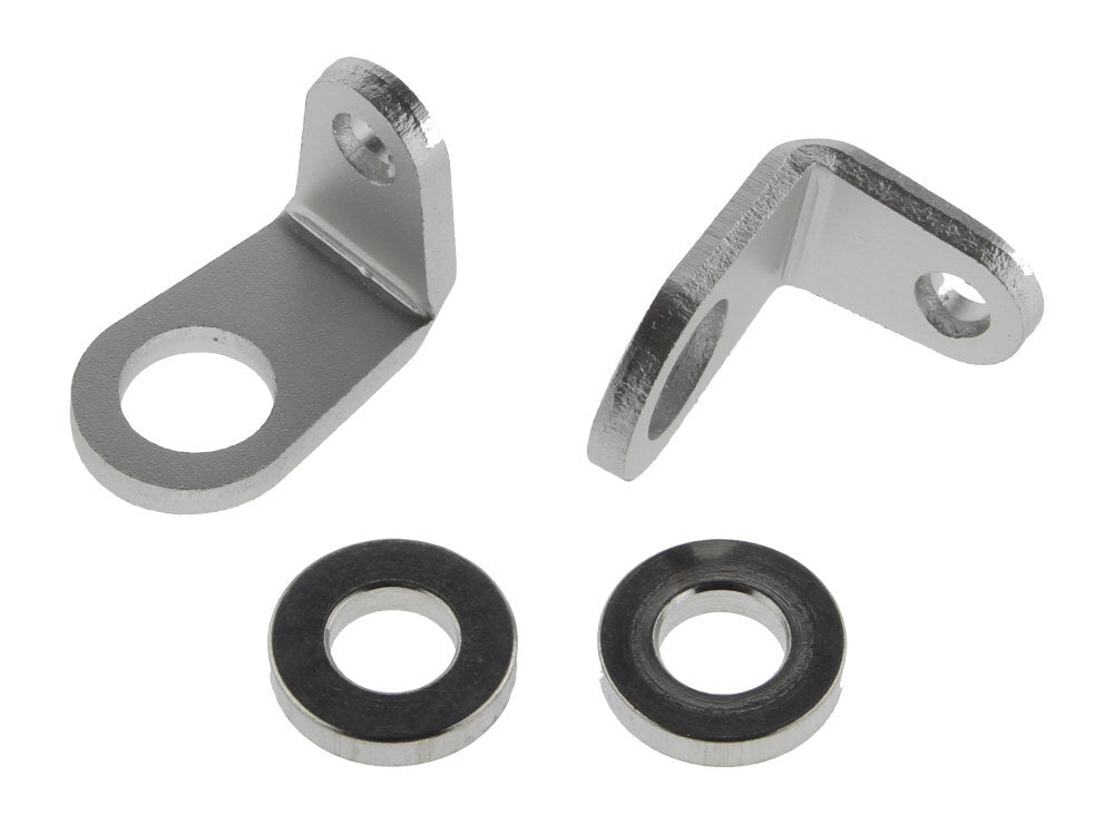 Custom Dynamics CD-CDMICROL Micro Bullet Front Turn Signal Mounting Brackets L Bend Silver