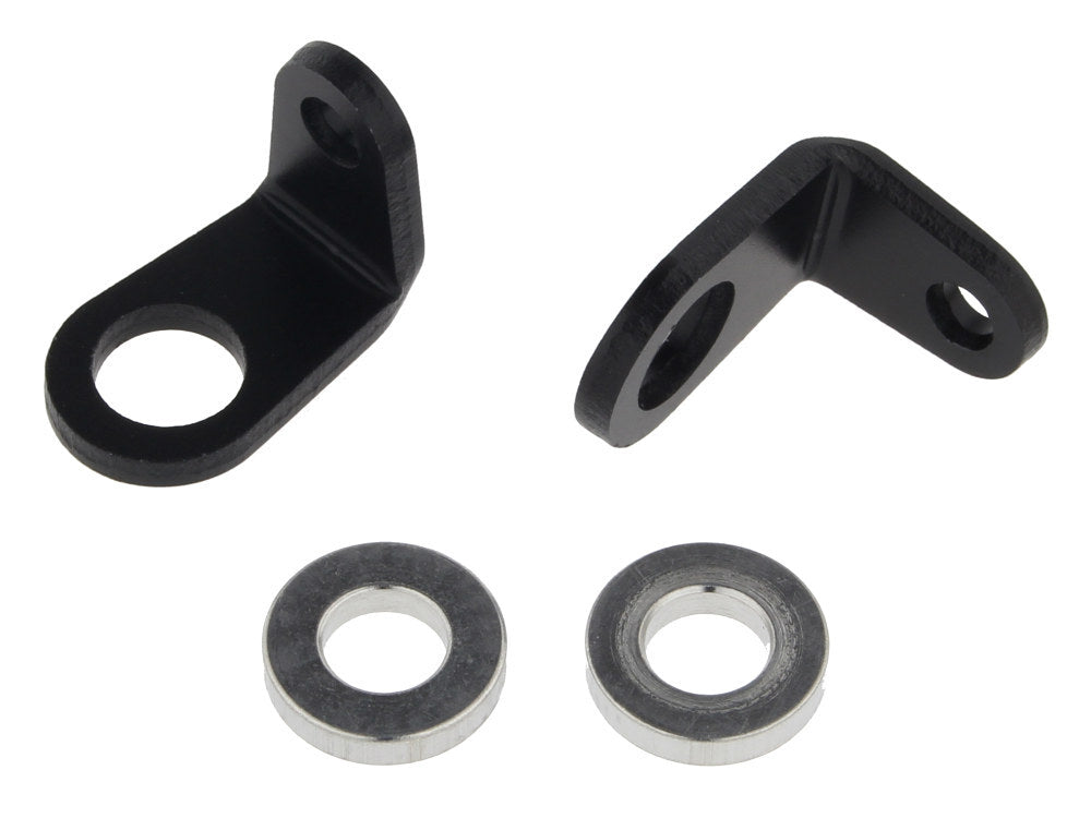 Custom Dynamics CD-CDMICROLB Micro Bullet Front Turn Signal Mounting Brackets L Bend Black