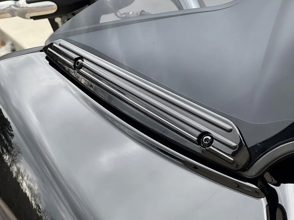 Custom Dynamics CD-CDRGTRIMB Windshield Trim Black for Harley-Davidson CVO Road Glide 23-Up/Road Glide 24-Up