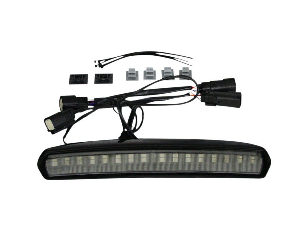 Custom Dynamics CD-CDTPLIDBS LED High Mount Tour Pak Light w/Black Housing & Smoke Lens for Touring 14-Up