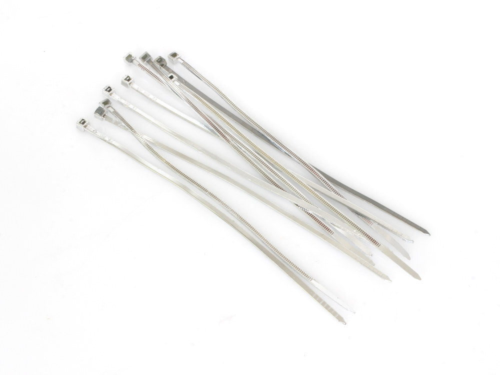 Custom Dynamics CD-CTW10 Chrome Zip Ties 6" Long (10 Pack)