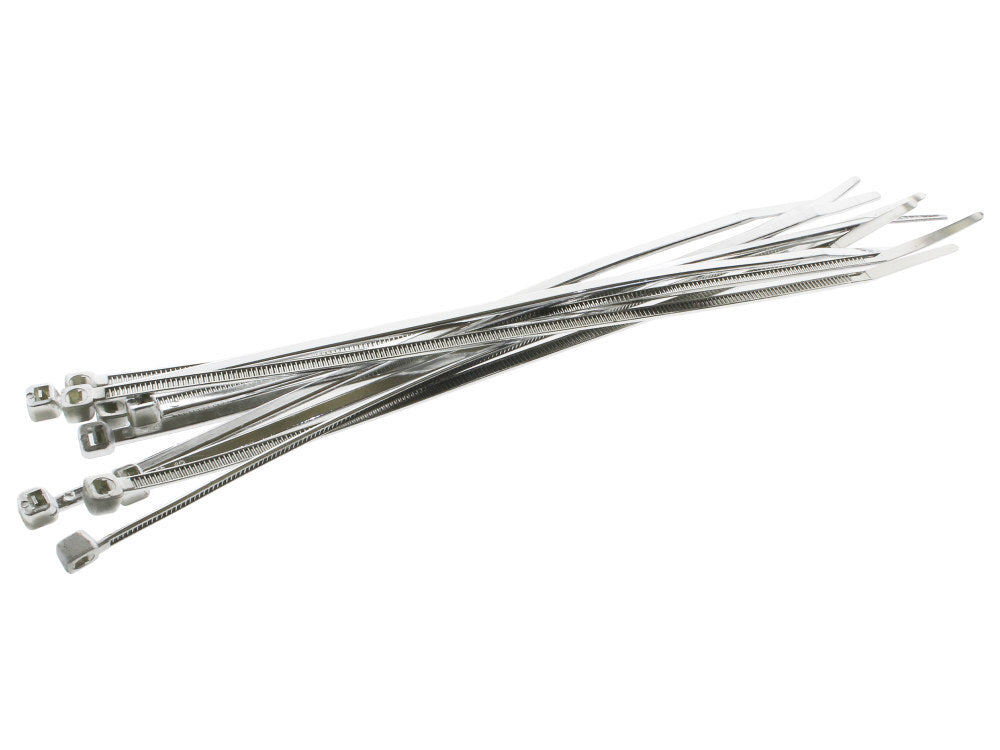 Custom Dynamics CD-CTW8 Chrome Zip Ties 8" Long (10 Pack)