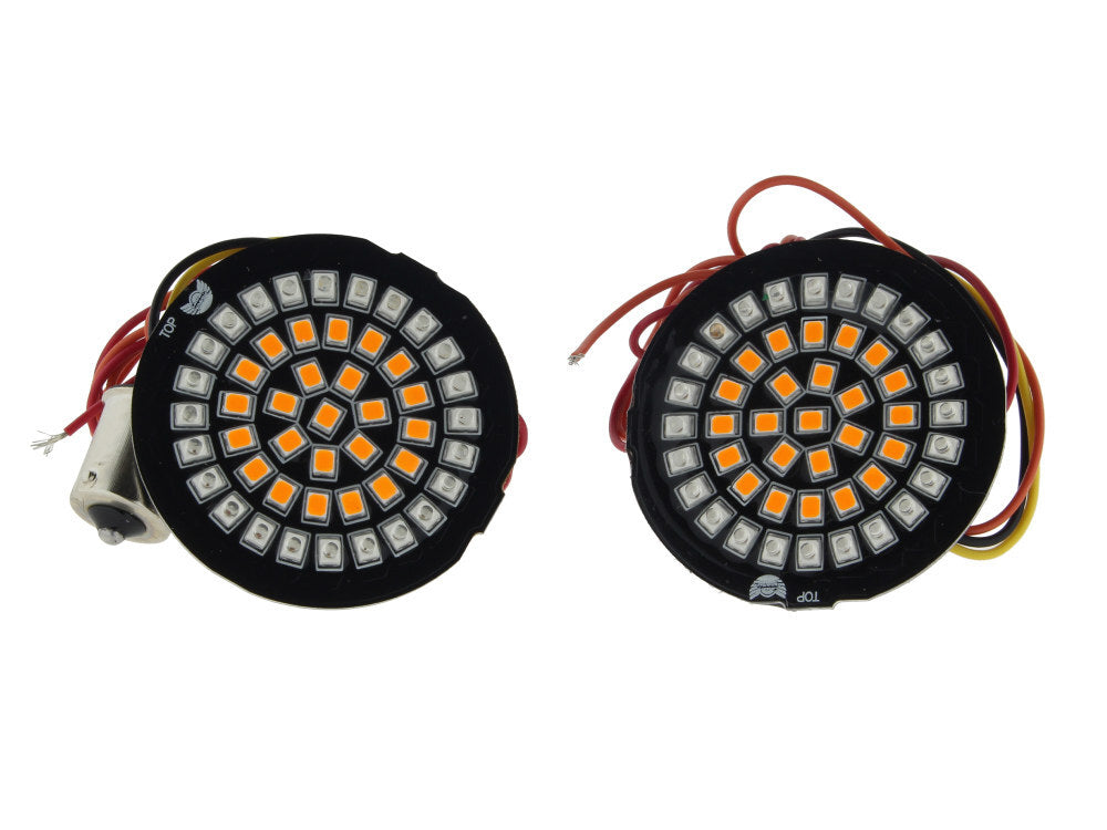 Custom Dynamics CD-GEN4AR21156 Genesis 4 LED Front Turn Signal Inserts w/Amber Turn/Red Run/Brake for most H-D 02-Up Models