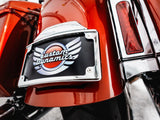 Custom Dynamics CD-LPFRAD23CVOC Curved Number Plate Frame w/Number Plate Light Only Chrome for CVO Touring 23-Up/Street Glide/Road Glide 24-Up
