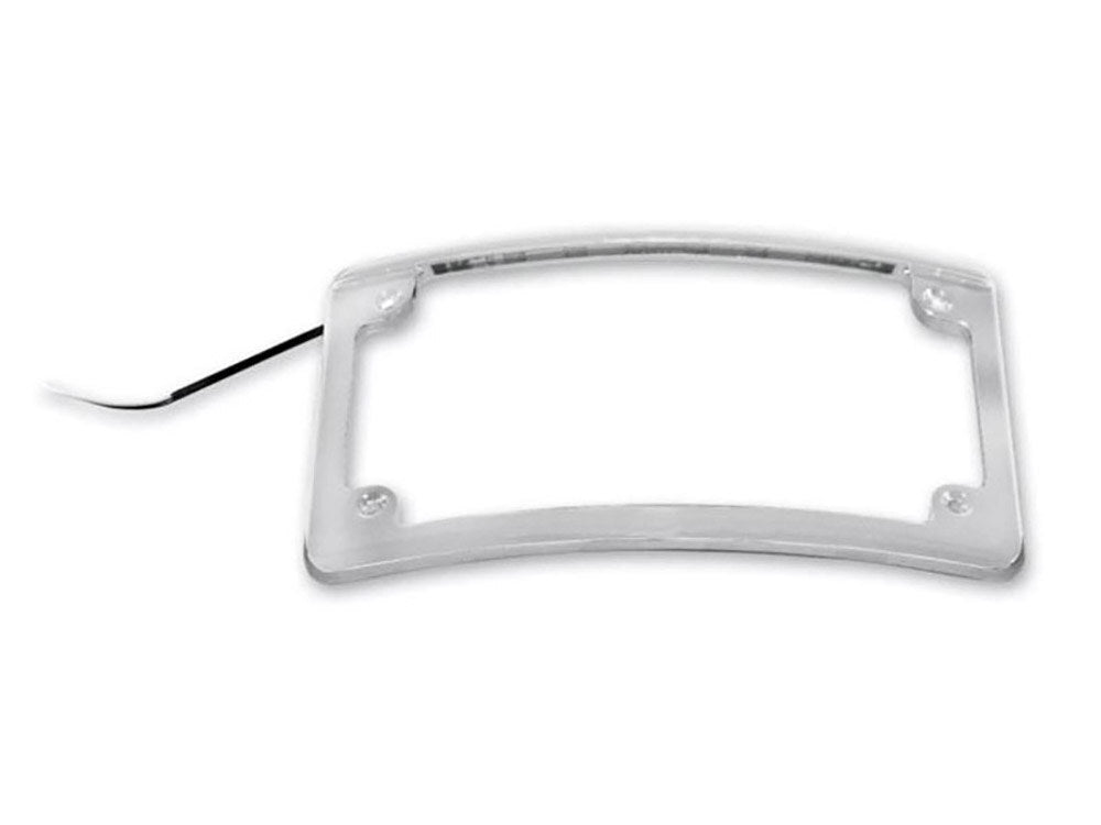 Custom Dynamics CD-LPFRADCLP Curved Low Profile Number Plate Frame w/LED Illumination Chrome