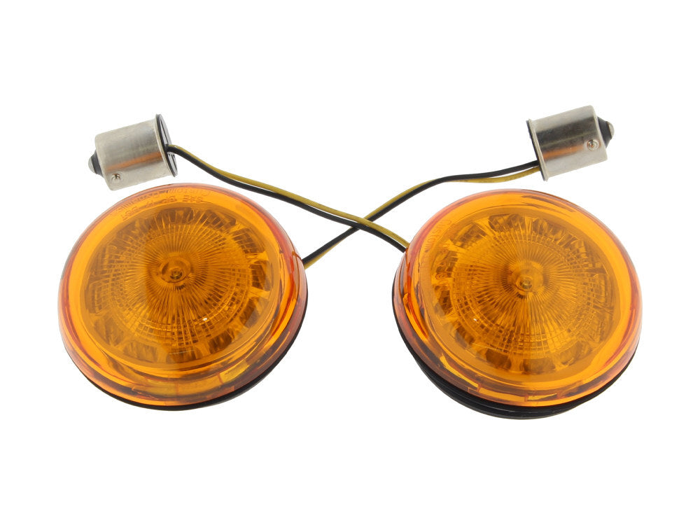 Custom Dynamics CD-PBA1156 ProBeam LED Amber Turn Signal Inserts w/Amber Lenses for Front & Rear on most Models w/OEM Bullet Style Indicators 02-Up