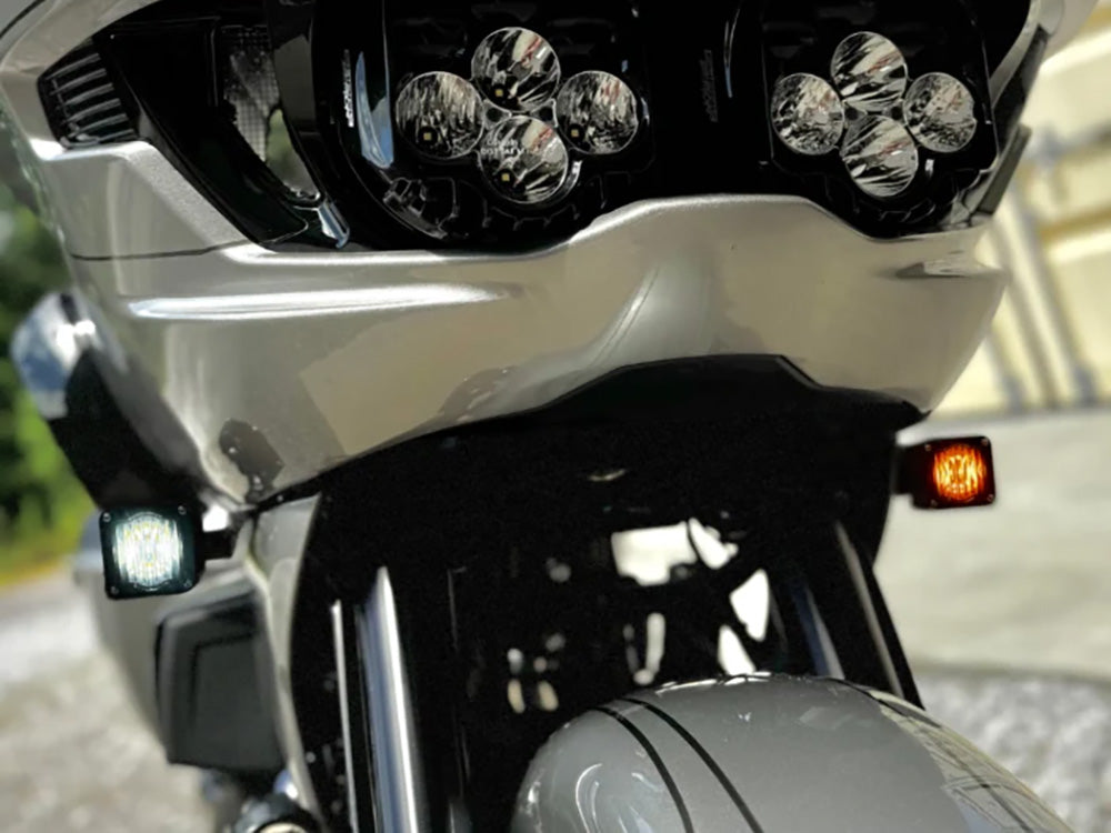 Custom Dynamics CD-SD23RGFTAW Shark Demon Turn Signals Black for Harley-Davidson Road Glide 24-Up/CVO Road Glide 23-Up