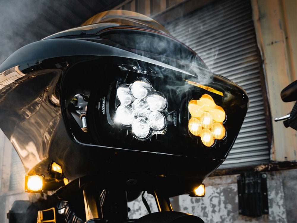 Custom Dynamics CD-SD2RGYW Shark Demon 2 Performance LED Headlight Kit White/Yellow for Road Glide 15-23