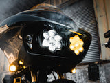 Custom Dynamics CD-SD2RGYW Shark Demon 2 Performance LED Headlight Kit White/Yellow for Road Glide 15-23
