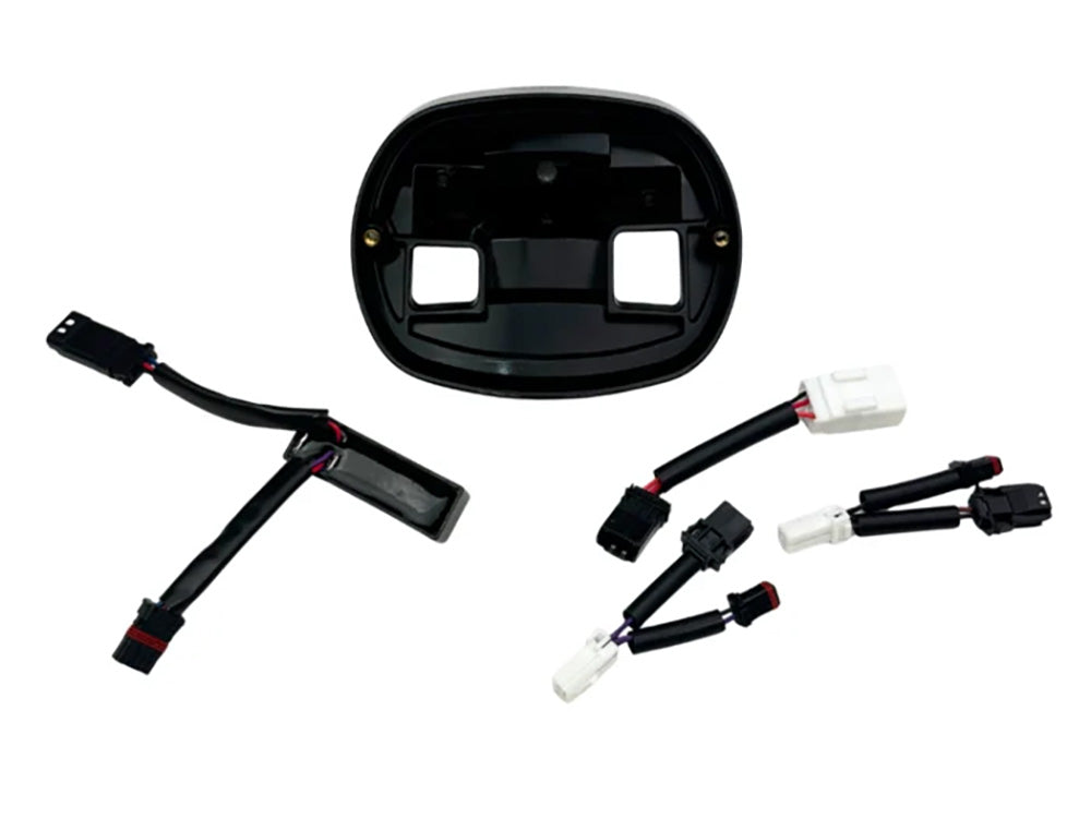 Custom Dynamics CD-TLBASE25STB Taillight Base Plate Turn Signal Delete Tail Tidy Black for Harley-Davidson Heritage/Low Rider S/Low Rider ST 25-26