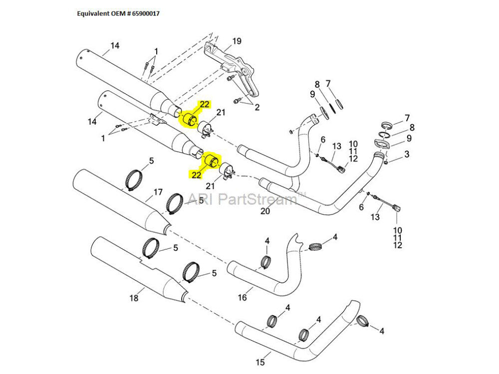 Cometic Gasket CG-C10232 Exhaust Header to Muffler Gasket for Softail 18-Up/Sportster 18-Up (Pair)