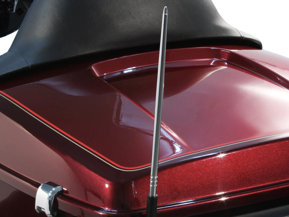 Ciro3D CIR-15010 High Caliber 8" Flexible Aluminum Antenna Chrome for H-D Touring 89-Up/Indian Touring 14-Up/Victory Touring 10-17