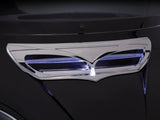 Ciro3D CIR-40010 LED Batwing Vent Insert w/White Running Light Chrome for Touring 14-Up