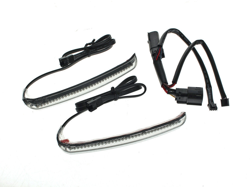 Ciro3D CIR-40068 Bag Blades LED Saddlebag Lights w/Red Run/Brake/Amber Turn & Smoke Lens for Touring 14-Up