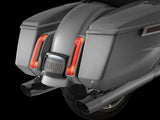 Ciro3D CIR-40520 Curved Number Plate Frame w/Number Plate Light Only Gloss Black for CVO Touring 23-Up/Street Glide/Road Glide 24-Up