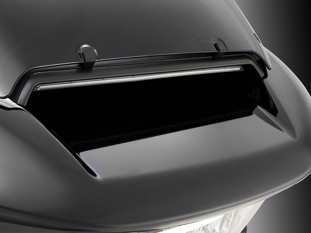 Ciro3D CIR-42020 LED Fairing Vent Insert w/Amber & White LED's Gloss Black w/Smoked Lens for Harley-Davidson CVO Road Glide 23-Up/Road Glide 24-Up