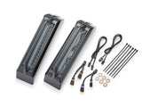 Ciro3D CIR-42051 LED Fascia Filler Panel Lights w/Red Run & Brake w/Amber Turn & Black Housing for Harley-Davidson CVO Touring 23-Up/Street Glide/Road Glide/Touring 24-Up Models