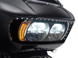 Ciro3D CIR-45103 Road Blades w/Amber LED Turn Signals & White LED Running Lights for Road Glide 15-23