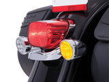 Ciro3D CIR-45500 Fang LED Amber Turn Signal Inserts w/Clear Lenses & Chrome Bezel for Front & Rear on most 02-Up Models w/OEM Bullet Style Indicators