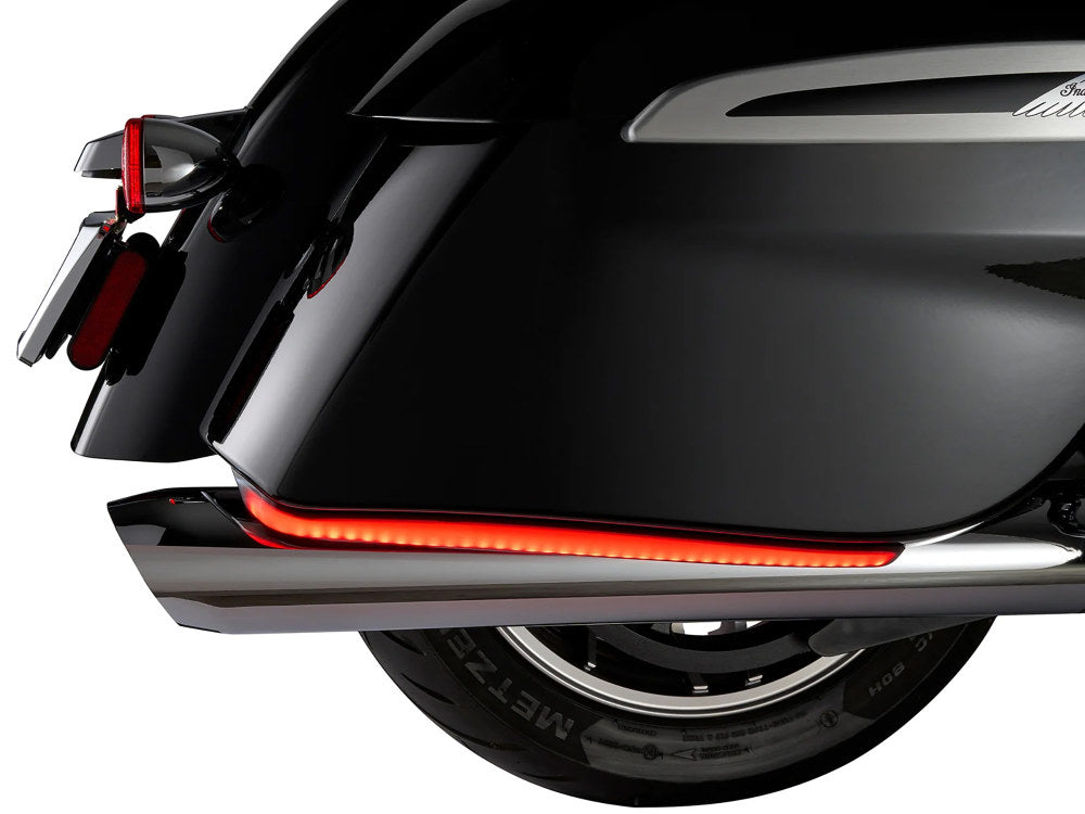Ciro3D CIR-46155 Machete Saddlebag LED Lights w/Red Run/Brake & Turn w/Smoke Lens for Indian Touring 19-Up w/Hard Saddlebags