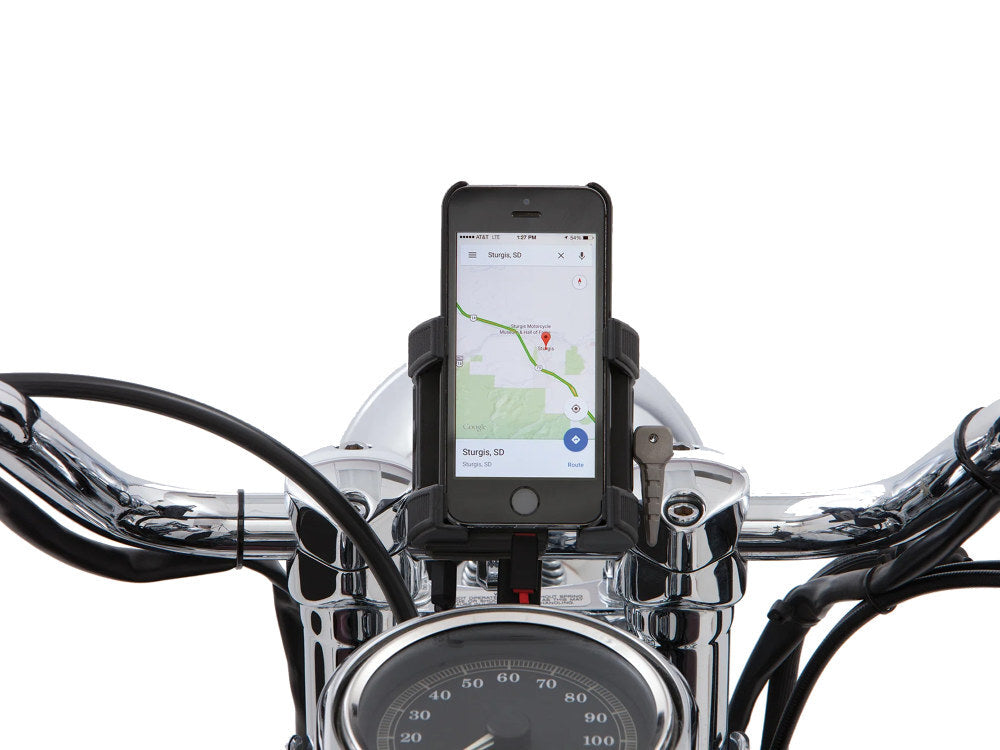 Ciro3D CIR-50315 Standard Smartphone/GPS Holder Black for 1-1/4" Handlebars