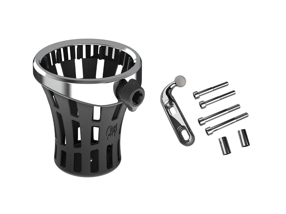 Ciro3D CIR-55810 Big Ass Drink Holder Chrome w/Perch Mount