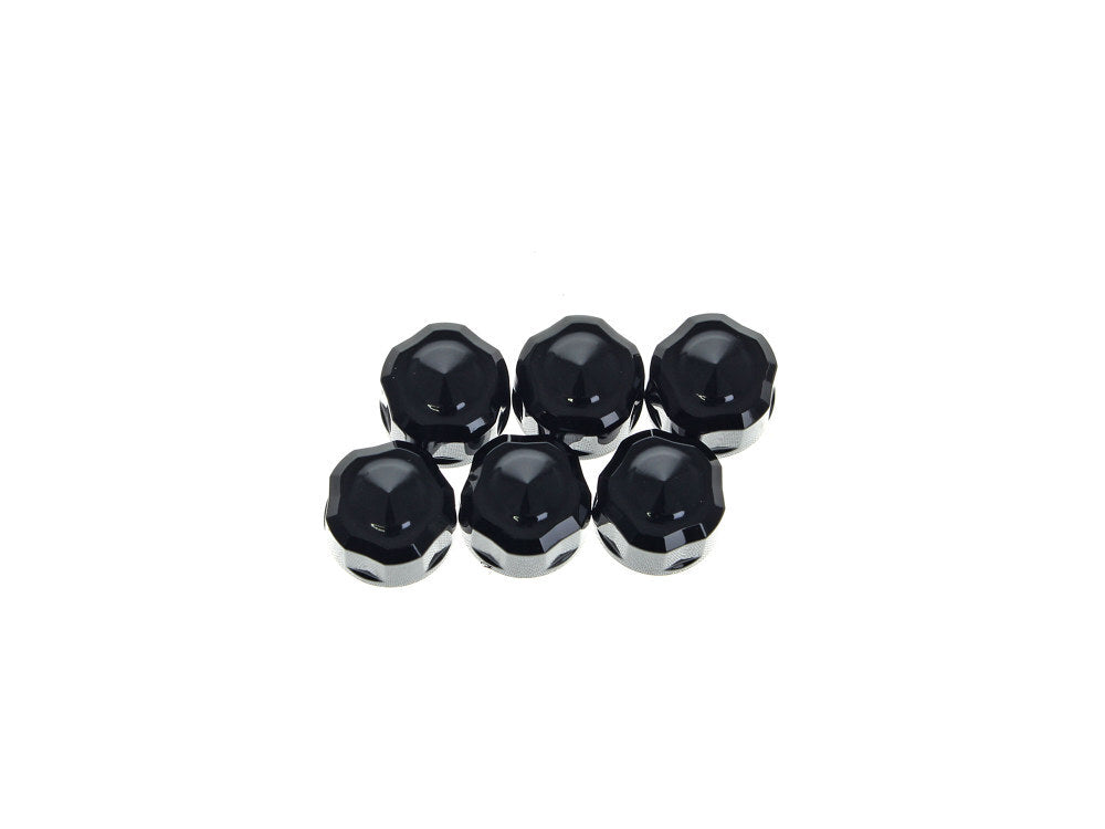 Ciro3D CIR-70029 Diamond Cut Bolt Covers Black for Socket Head Bolt w/5/16" Thread (6 Pack)