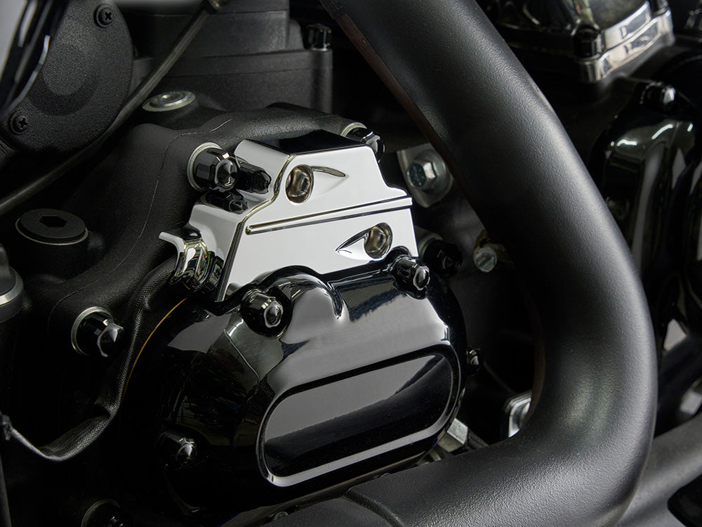 Ciro3D CIR-73200 Metal Gear Position Sensor Cover Chrome for Harley-Davidson Softail 25-Up/Touring 25-Up