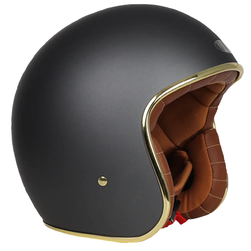 RXT A611C Low Ride No Stud Matte Black Motorcycle Helmet