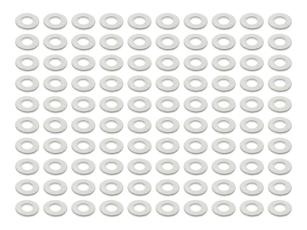 Colony Machine CM-1-4-F-100 1/4" Flat Washer Chrome (100 Pack)