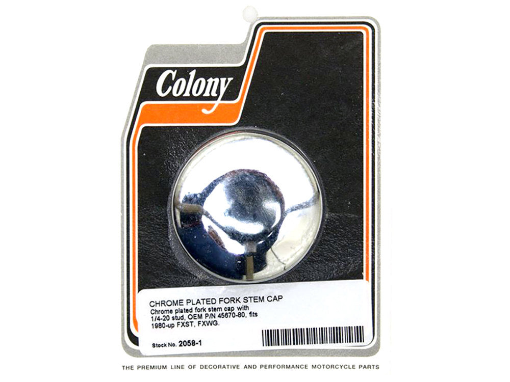 Colony Machine CM-2058-1 Dome Fork Stem Cap Chrome for FX Softail/FXWG 80-15