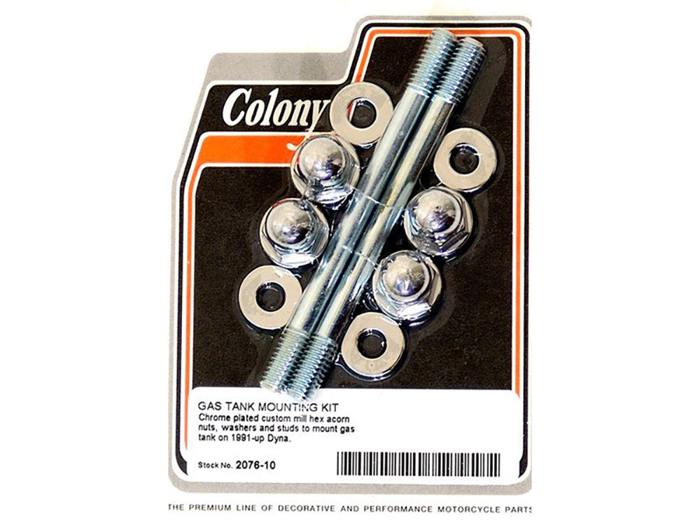 Colony Machine CM-2076-10 Fuel Tank Mount Kit Chrome for Dyna 91-17