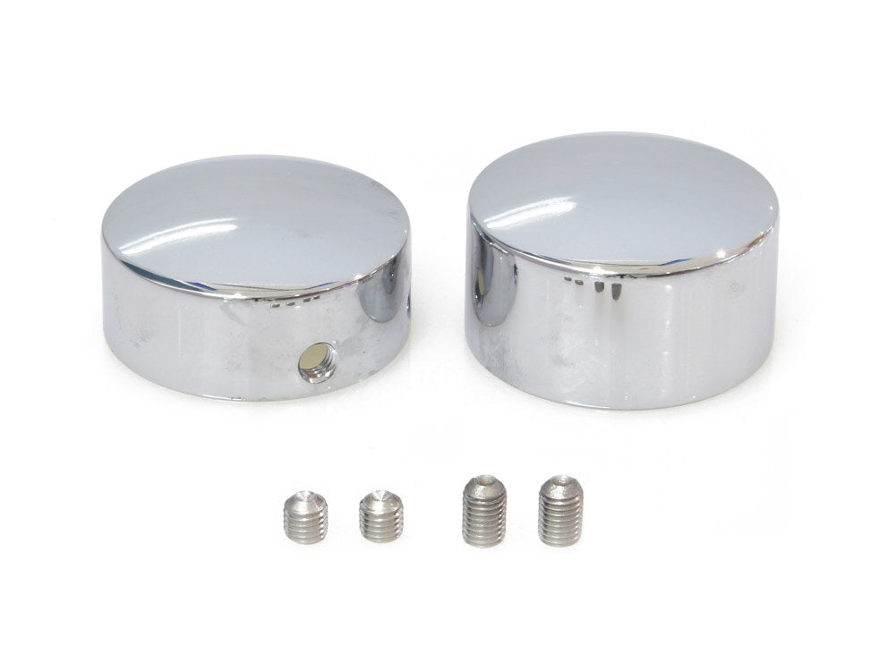 Colony Machine CM-2122-2 Swingarm Pivot Bolt Covers Chrome for Softail 00-07