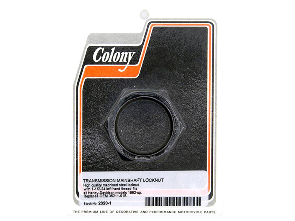 Colony Machine CM-2320-1 Transmission Mainshaft Locknut for Big Twin 91-06 5 Speed/Sportster 92-21