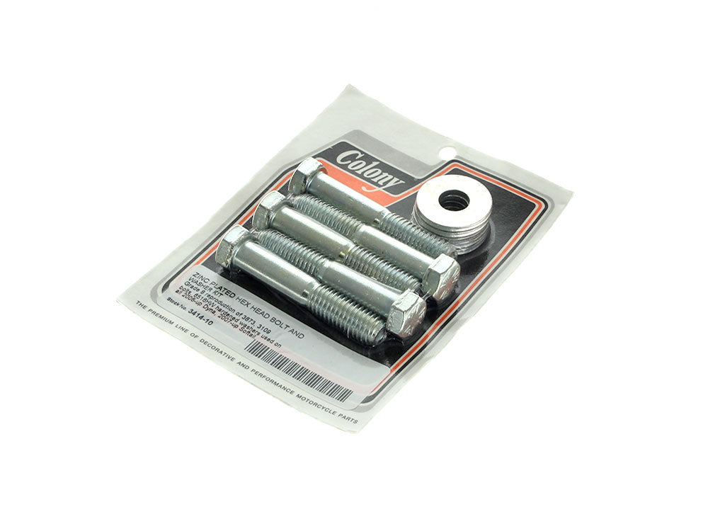 Colony Machine CM-3414-10 Rear Pulley or Sprocket Bolts Zinc Plated Hex Head 7/16-14 x 2.50"