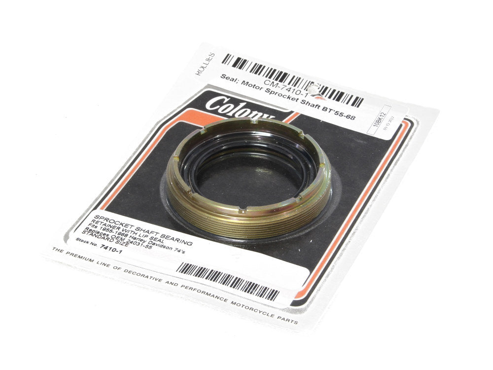 Colony Machine CM-7410-1 Motor Sprocket Shaft Seal & Bearing Retainer for Big Twin 55-68