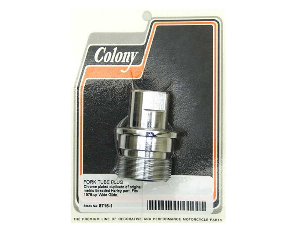 Colony Machine CM-8716-1 Fork Tube Plug for Big Twin 78-17 w/Wide Glide Front End