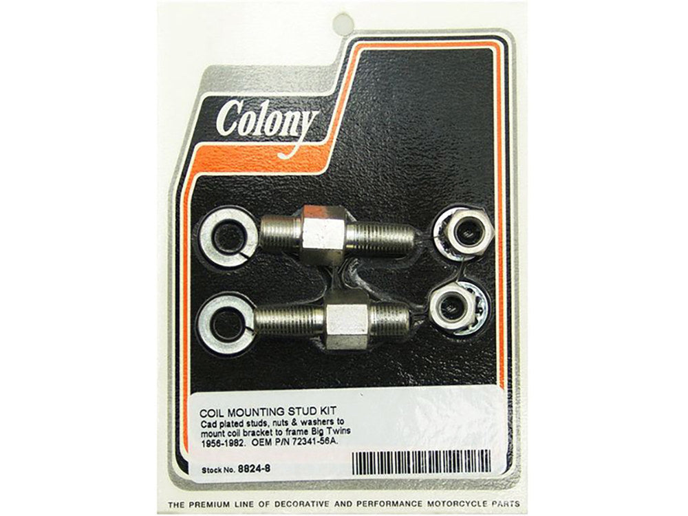 Colony Machine CM-8824-8 Coil Mount Stud Kit for Big Twin 56-82