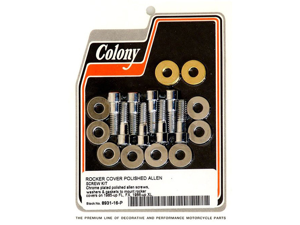 Colony Machine CM-8931-16-P Rocker Cover Bolts for Evolution 85-99/Sportster 86-21