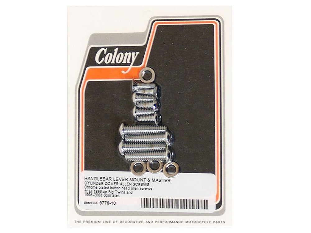 Colony Machine CM-9776-10 Handlebar Lever Bolts Chrome for Big Twin 96-Up/Sportster 96-03