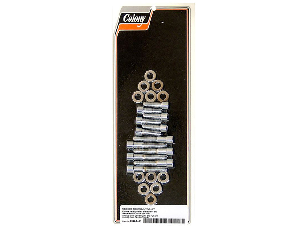 Colony Machine CM-9944-24-P Polished Allen Head Rocker Cover Bolts Chrome for Twin Cam 99-17