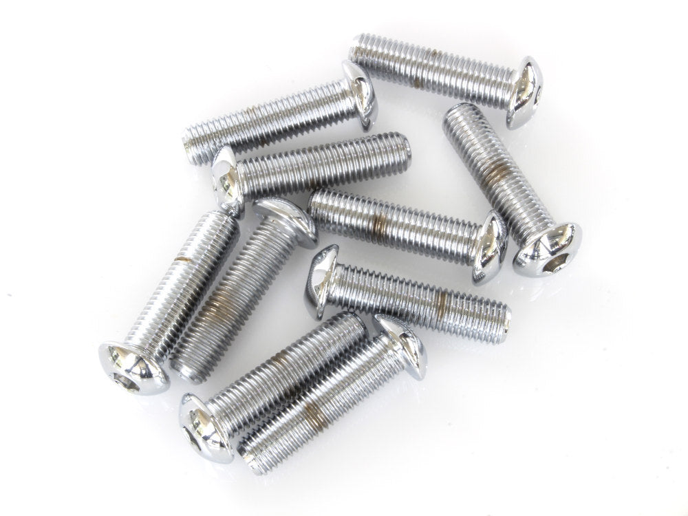 Colony Machine CM-BHC-815 5/16-24 x 1/4" UNF Button Head Allen Bolts Chrome (10 Pack)