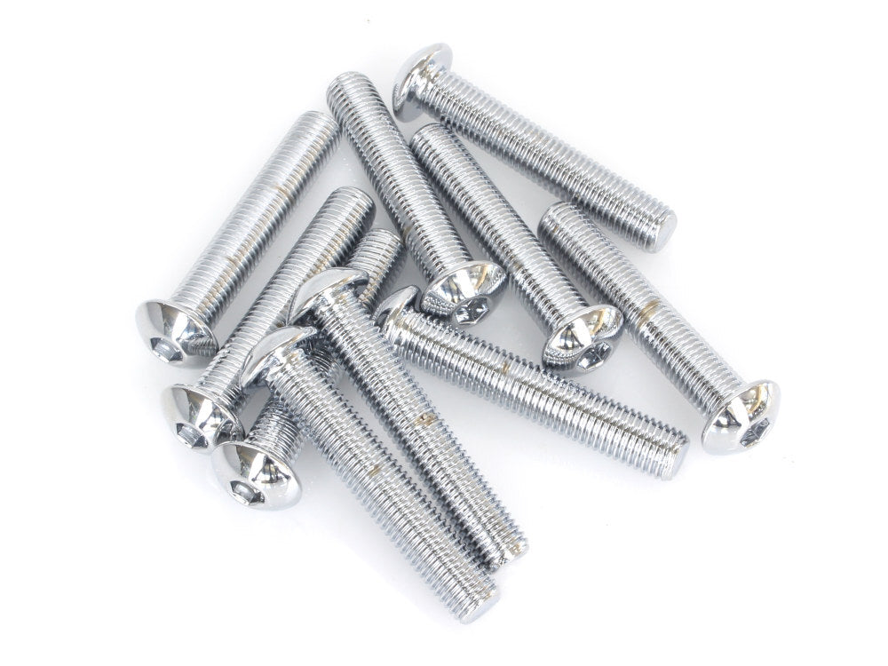 Colony Machine CM-BHC-817 5/16-24 x 1-3/4" UNF Button Head Allen Bolts Chrome (10 Pack)