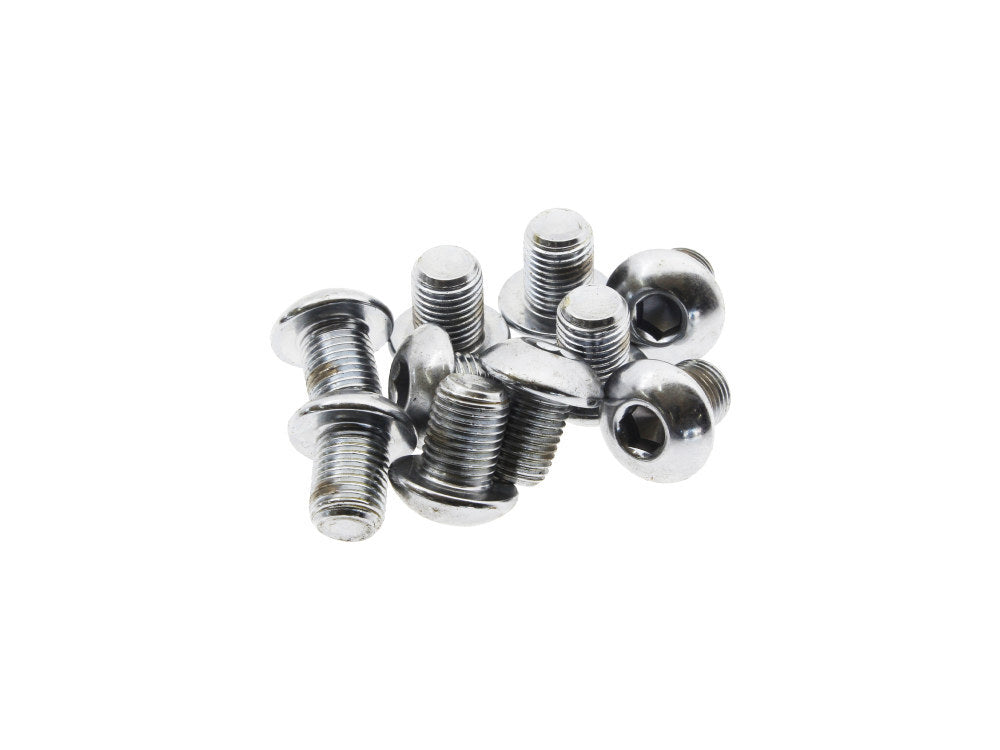 Colony Machine CM-BHC-818 3/8-24 x 1/2" UNF Button Head Allen Bolts Chrome (10 Pack)