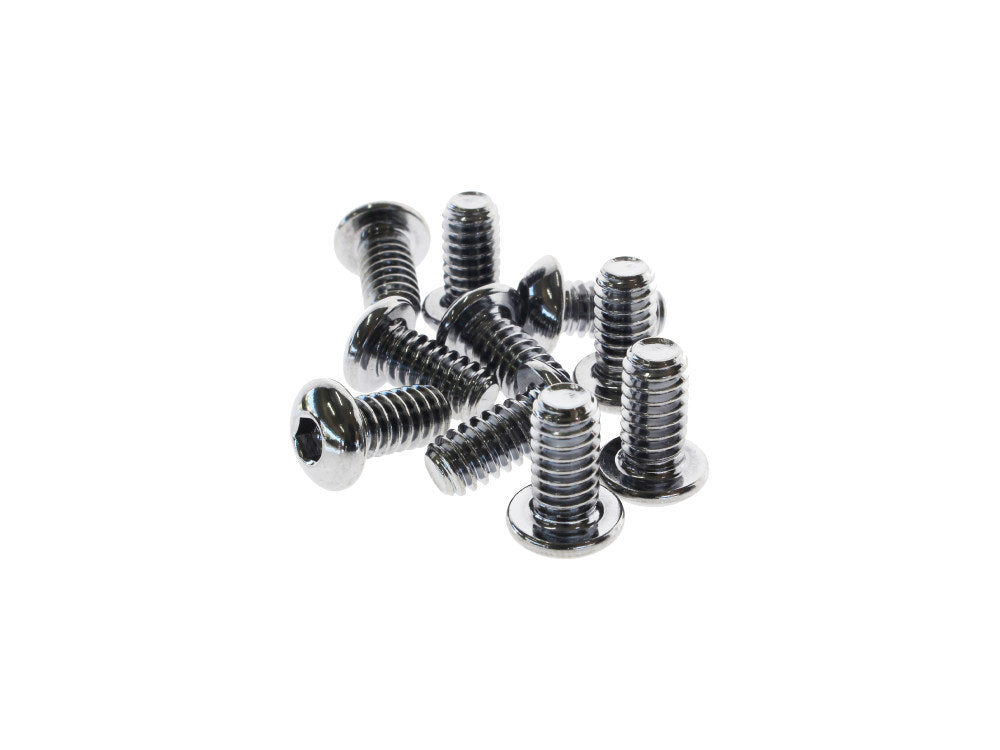 Colony Machine CM-BHC-828 1/4-20 x 1/2" UNC Button Head Allen Bolts Chrome (10 Pack)