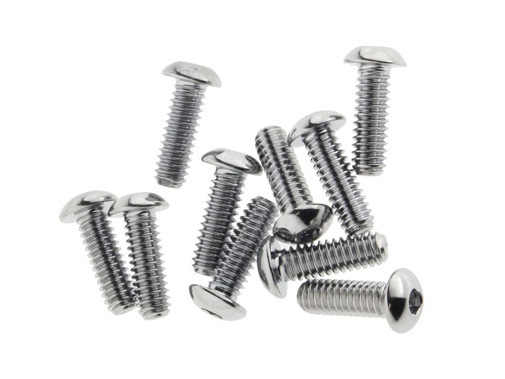 Colony Machine CM-BHC-830 1/4-20 x 3/4" UNC Button Head Allen Bolts Chrome (10 Pack)