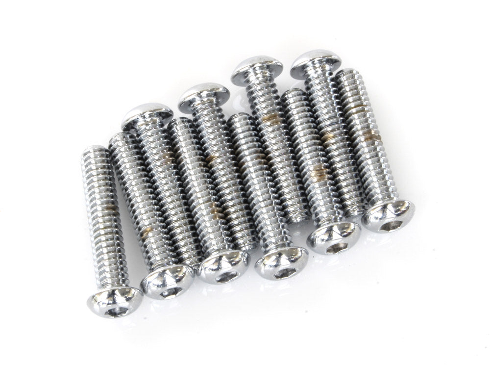 Colony Machine CM-BHC-834 1/4-20 x 1-1/4" UNC Button Head Allen Bolts Chrome (10 Pack)