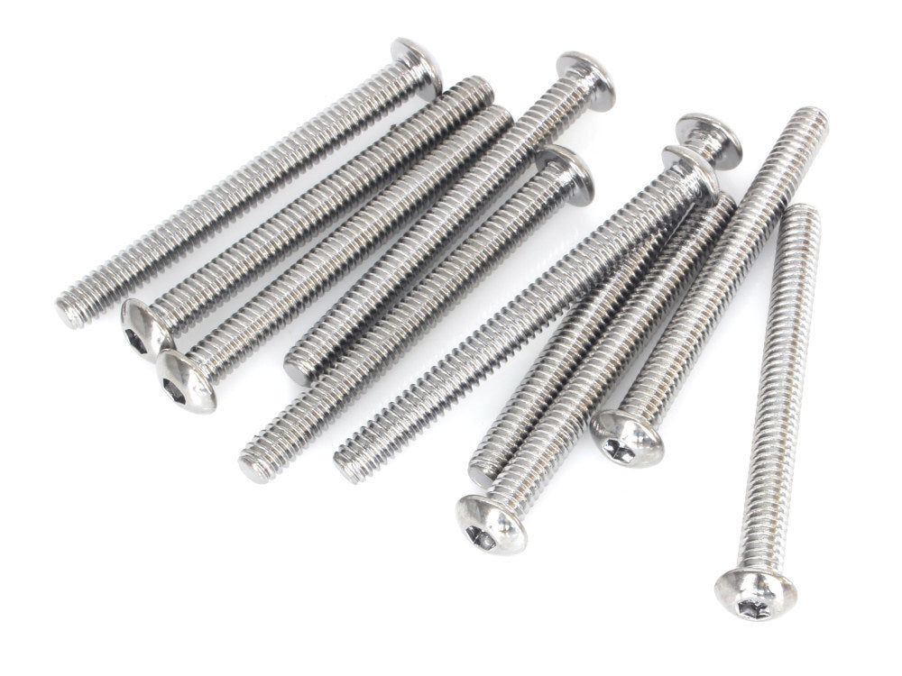 Colony Machine CM-BHC-839 1/4-20 x 2-1/2" UNC Button Head Allen Bolts Chrome (10 Pack)